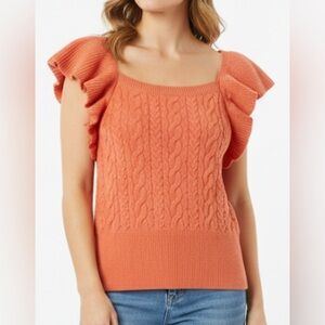 Women's Coral Cable Knit Sweater